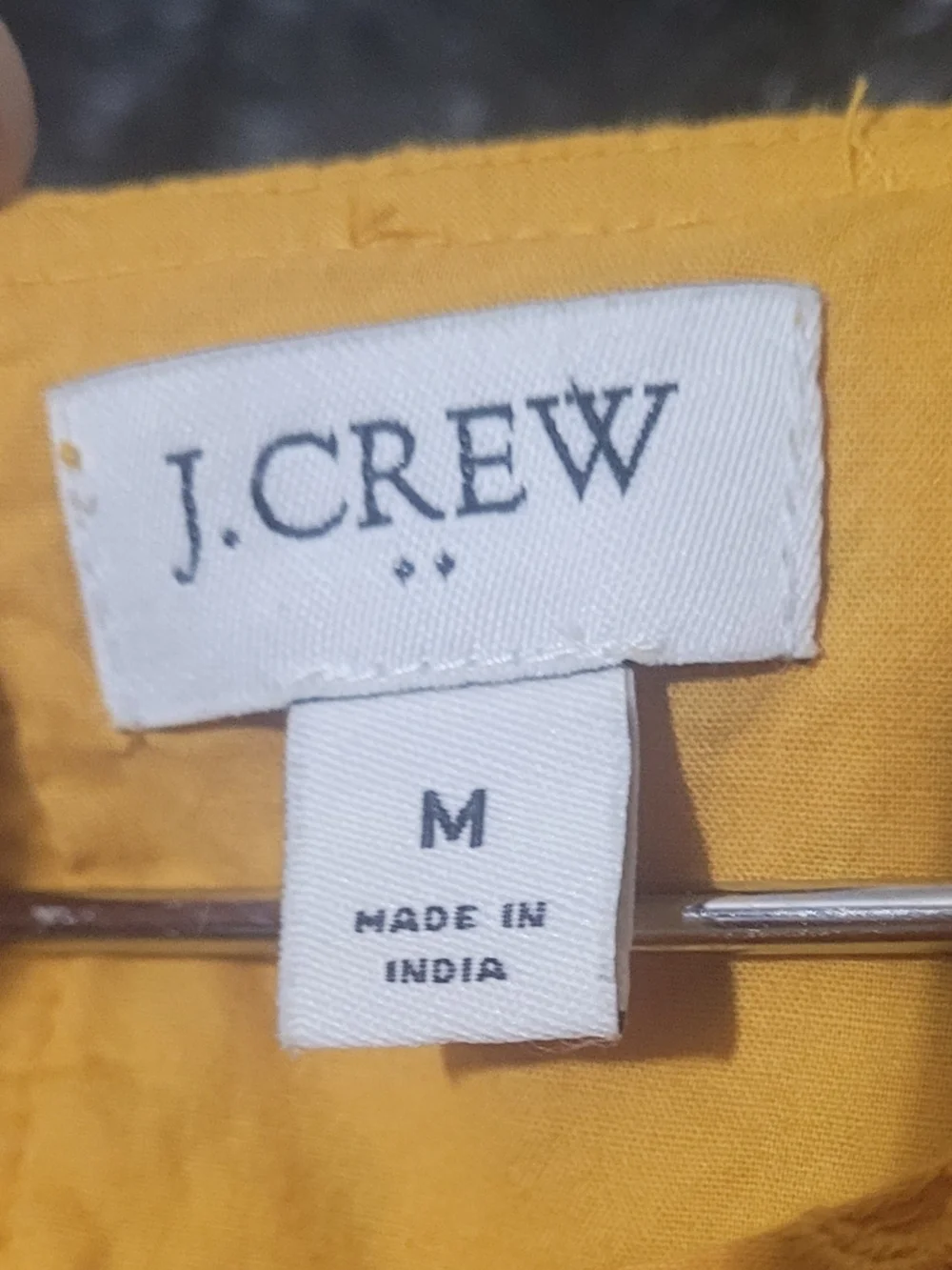 J. Crew Retro Mustard Eyelet Puff-Sleeve Top